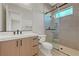 Modern bathroom with glass shower and sleek vanity at 6075 Dapple Gray Rd, Las Vegas, NV 89149