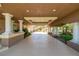 Spacious porte-cochere with white columns and decorative ceiling at 7 Rue Promenade Way, Henderson, NV 89011