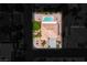 Aerial view of a home showcasing the pool and landscaping at 7340 Elderly Ave, Las Vegas, NV 89131
