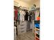 Walk-in closet with shelving and hanging storage, providing ample space for organizing clothes and accessories at 777 Star Apple Ln, Las Vegas, NV 89178