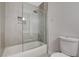 This bathroom offers a shower-tub with glass enclosure, and modern fixtures perfect for comfortable living at 925 Alan Shepard St, Las Vegas, NV 89145