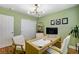 Inviting home office with light green walls, modern lighting, and ample workspace at 925 Alan Shepard St, Las Vegas, NV 89145