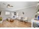 Comfortable living space featuring a bed, breakfast table and kitchenette with modern finishes at 925 Alan Shepard St, Las Vegas, NV 89145