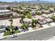 Bird's eye view of a community with green trees and well maintained homes, capturing suburban living at 981 Leadville Meadows Dr, Henderson, NV 89052