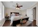 Bedroom features shutters on the windows and a tray holding potted plants at 9906 Stiges St, Las Vegas, NV 89178