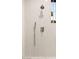Close-up of a modern shower with sleek fixtures, tile walls and contemporary design at 11271 Winter Cottage Pl, Las Vegas, NV 89135
