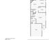 Layout showing the first floor, including the living room, kitchen, bathroom and garage at 1345 Stokes St, Las Vegas, NV 89110