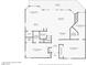 Layout of the main floor showing kitchen, living room, bedrooms, dining, fireplace and balcony at 144 Desert Valley Dr, Boulder City, NV 89005