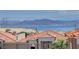 Rooftop view of a Lake Mead landscape with blue skies and mountains in the distance at 144 Desert Valley Dr, Boulder City, NV 89005