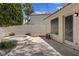 Paver pathway leads to a round jacuzzi, with some desert landscaping at 175 Palta Ct, Henderson, NV 89074