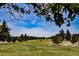 Expansive golf course view showcasing manicured greens, mature trees, and a clear blue sky, perfect for golf enthusiasts at 2008 Royal Gardens Pl, North Las Vegas, NV 89084
