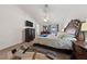 Spacious primary bedroom featuring a vaulted ceiling, ceiling fan, and walk-in closet at 3561 Yorba Linda Dr, Las Vegas, NV 89122