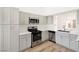 Bright kitchen features modern appliances, light gray cabinets, and white countertops at 3622 Covewick Dr, North Las Vegas, NV 89032