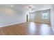 Spacious primary bedroom with hardwood floors, recessed lighting, and ensuite access at 453 Winter Dove Ave, Henderson, NV 89011