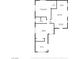 Floor plan showcasing the layout of this residence, detailing the arrangement of bedrooms, kitchen, and living areas at 4545 W Agate Ave, Las Vegas, NV 89139