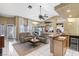Bright living room featuring a bar, tiled floors and comfortable furniture at 4545 W Agate Ave, Las Vegas, NV 89139