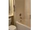 A clean and well-maintained full bathroom with a tub, a toilet and standard fixtures at 495 Edgefield Ridge Pl, Henderson, NV 89012
