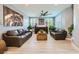 Comfortable living room with wood floors, neutral colors, and contemporary decor at 6103 Sundown Crest St, Las Vegas, NV 89113