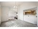 Open-concept living area flows into kitchen with recessed lighting at 615 Cervantes Dr, Henderson, NV 89014
