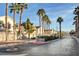 Scenic street view showcasing palm trees and lush landscaping along with views of community residences, at Boulder Ranch at 6241 Overhang Ave, Henderson, NV 89011