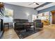 Comfortable living room with a fireplace, plush seating, and modern decor at 8509 Lansdale Rd, Las Vegas, NV 89123