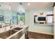 Modern kitchen with stainless steel appliances and eat-in dining area at 8713 Nautical Bay Ln, Las Vegas, NV 89117