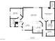 Detailed floor plan showcasing the layout of the home, including the living room, bedrooms, kitchen, and bathrooms at 1609 Hills Of Red Dr # 104, Las Vegas, NV 89128