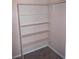 Organized closet with built-in shelving and neutral paint; ideal for maximized storage at 2120 Ramrod Ave # 417, Henderson, NV 89014