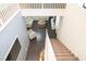 Overhead shot of the staircase in the hallway, providing a look into the living area below at 4178 Eagle Island St, Las Vegas, NV 89130