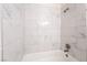 View of the shower with modern, light-colored tile surround at 4274 Rollingstone Dr, Las Vegas, NV 89103