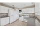 Charming kitchen featuring white cabinetry, tile floors, and modern appliances at 5636 Royal Castle Ln, Las Vegas, NV 89130