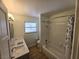 Bathroom with double sinks and a shower-tub combo at 6284 Explorer Dr, Las Vegas, NV 89103