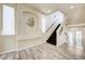 Elegant entryway featuring a staircase and decorative wall accents at 8565 Silver Coast St, Las Vegas, NV 89139
