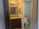 Well-lit bathroom features granite counters, updated vanity, and separate toilet room at 9000 Las Vegas Blvd # 1142, Las Vegas, NV 89123