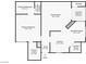 Floor plan showcasing the layout of the primary bedroom, living spaces, and outdoor areas at 9000 Las Vegas Blvd # 1142, Las Vegas, NV 89123