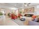 Bright and airy living room featuring modern decor and a stylish fireplace at 9729 Hawk Crest St, Las Vegas, NV 89141