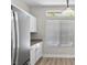 Bright kitchen features stainless steel refrigerator and stylish countertops at 10613 Tiffanieville Ct, Las Vegas, NV 89129