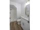 Modern bathroom with sink vanity and walk-in shower at 2711 Sesame Dr, Las Vegas, NV 89142