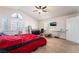 Spacious main bedroom featuring vaulted ceilings and carpeted floors at 3200 Mariner Bay St, Las Vegas, NV 89117