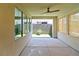 Covered patio with concrete flooring, ceiling fan and views of the backyard at 3369 Ponicelli Ln, Henderson, NV 89044
