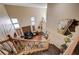 High angle view of entry foyer featuring high ceilings and views to the living area at 3873 Palm Island Ct, Las Vegas, NV 89147