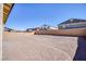 Expansive backyard featuring desert landscaping and block wall fencing for privacy and defined outdoor space at 425 Canary Song Dr, Henderson, NV 89011