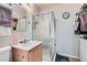 Compact bathroom with vanity, shower, and limited space at 4259 Kona Coast Way, Las Vegas, NV 89121