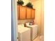 Laundry room with full-size washer and dryer at 5845 Swan Point Pl, Las Vegas, NV 89122