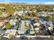 Aerial view highlights the sparkling swimming pool, and ample backyard shade, perfect for outdoor living at 620 Avenue H, Boulder City, NV 89005