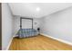 An empty living room features a couch and a ceiling fan at 620 Avenue H, Boulder City, NV 89005