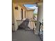 Elegant balcony showing the home's architecture with a partial view of the street at 6277 Mustang Spring Ave, Las Vegas, NV 89139