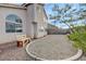 Graveled backyard and stucco home, complete with desert landscaping at 7528 Golden Yucca Dr, Las Vegas, NV 89147