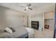 Serene bedroom with closet and ensuite bathroom access at 7736 Tioga Ridge Ct, Las Vegas, NV 89117