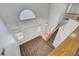 High angle view of an entryway featuring high ceilings and carpeted stairs at 8529 Gold Flash Ave, Las Vegas, NV 89129